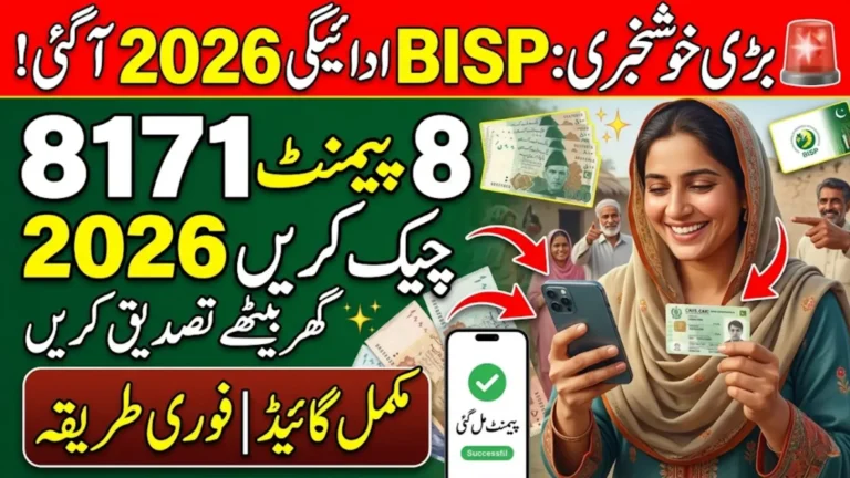 8171 Tracking Portal 2026 To Verify BISP Recent Release Payment Full Guide