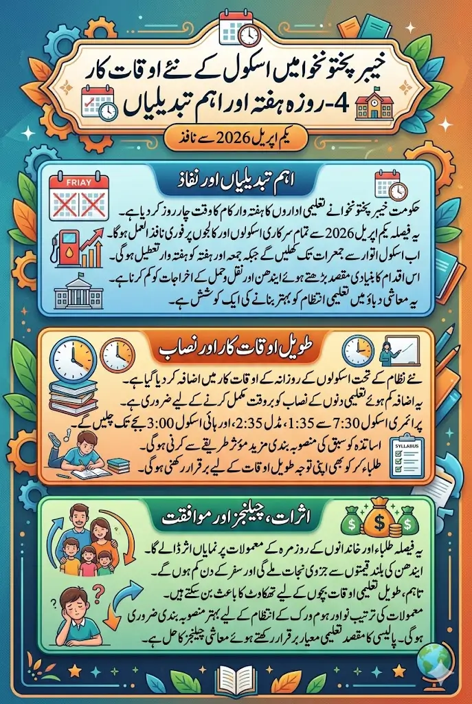 New School Timings in Pakistan from April 1 4-Day Week Policy Explained
